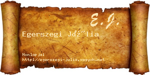 Egerszegi Júlia névjegykártya