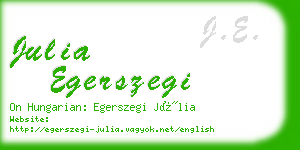 julia egerszegi business card